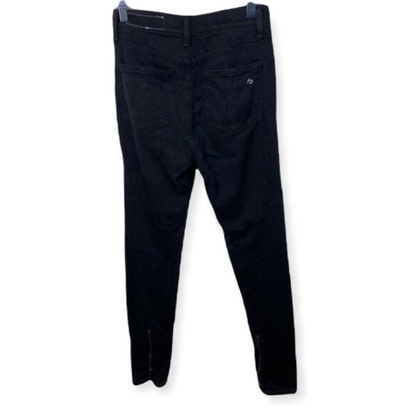 Revolve Rag & Bone Justine Zipper Skinny Jeans Soft Black Size 25 Made in USA - Picture 5 of 11